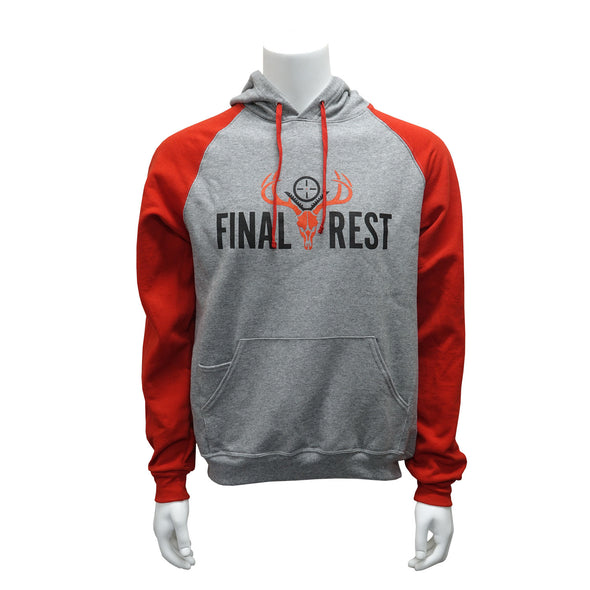 Final Rest Red and Gray Hoodie